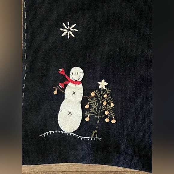 Woolrich Womens L Embroider Snowflake Snowman Vest Zipper Winter Christmas F7 - Picture 3 of 8